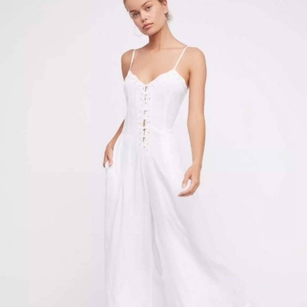 Free People Eileen White Jumpsuit